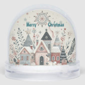 Minimalistic Snow-Clad Christmas Village Boho Art  (裏面)