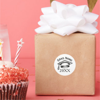 Minimalistic Stippling Graduation Class 20XX ラウンドシール