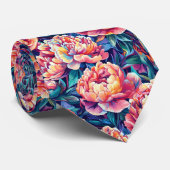 Minimalistic Valentine Gifts For Boyfriend Peonies ネクタイ (ロール)