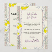 Minimalistic Vintage Botanical Save the Date (正面/裏面)