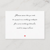 Minimalistic wedding エンクロージャーカード (裏面)