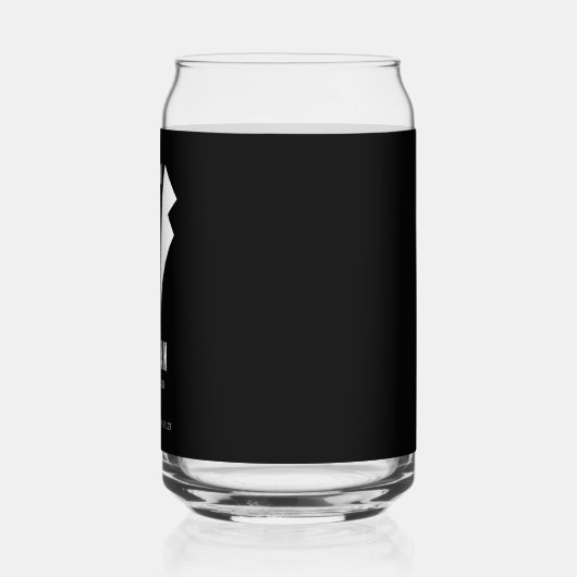 Minimalistic Wedding Best Man Name White ガラス缶 (左)