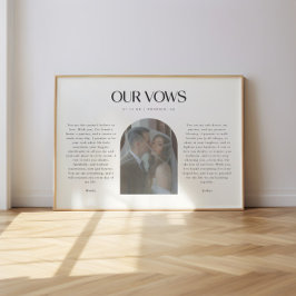 Minimalistic Wedding "Our Vows" Photo Arch ポスター