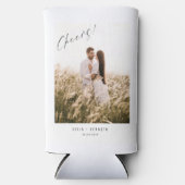 Minimalistic Wedding Photo Wine スリム缶クーラー (正面)