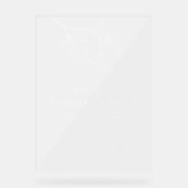 Minimalistic Welcome Unplugged Wedding Ceremony アクリルサイン (正面)