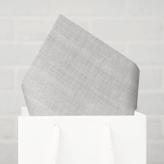 Minimalistic White Burlap Texture 薄葉紙 (ギフトバッグ)