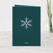 Minimalistic White Snowflake Hand Drawn Art カード (裏面)