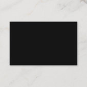 Minimalistisch Elegante Schwarz Weiß Visitenkarte 名刺 (裏面)