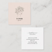 Minimalistisch florale  Business- Visitenkarte スクエア名刺 (正面/裏面)