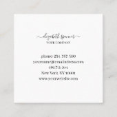 Minimalistisch florale  Business- Visitenkarte スクエア名刺 (裏面)