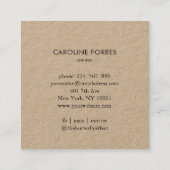 Minimalistisch Frau Mond Sterne  Visitenkarte スクエア名刺 (裏面)