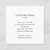 Minimalistisch Frau Mond Sterne  Visitenkarte スクエア名刺 (裏面)