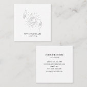 Minimalistisch Sonne Mond Sterne  Visitenkarte スクエア名刺 (正面/裏面)