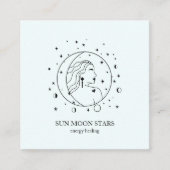 Minimalistisch Sonne Mond Sterne  Visitenkarte スクエア名刺 (正面)