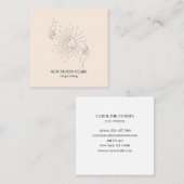 Minimalistisch Sonne Mond Sterne Visitenkarte スクエア名刺 (正面/裏面)