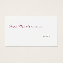 Minimalistisch Visitenkarten