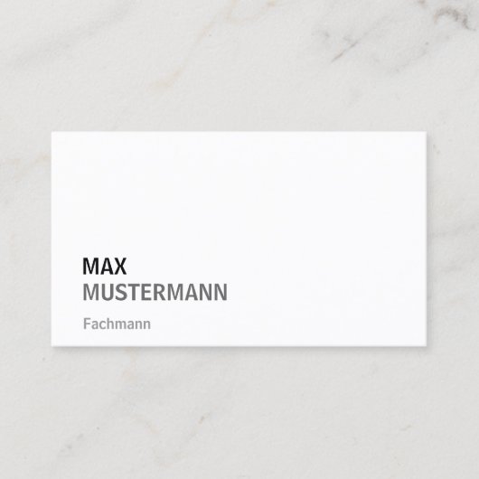 Minimalistisch Visitenkarten 名刺 (正面)