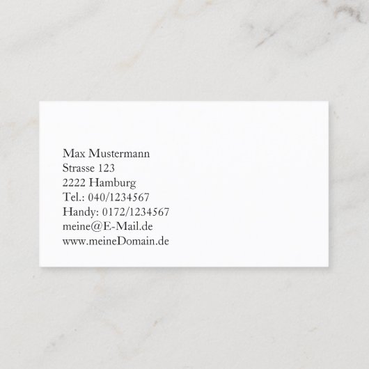 Minimalistisch Visitenkarten mit LOGO 名刺 (裏面)