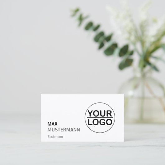 Minimalistisch Visitenkarten mit Logo 名刺 (スタンド正面)