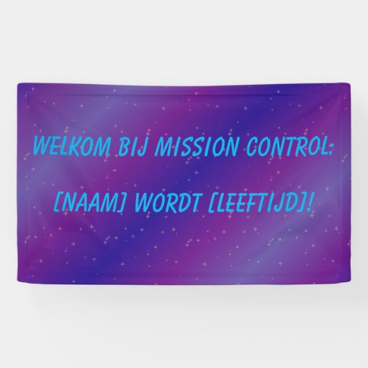 Minimalistische Ruimtevaart Welkomstbanner -  横断幕 (横)