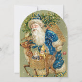 Minimalistischer Weihnachtsgruß mit Santa シーズンカード (裏面)