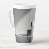 Minimalistisches Osterei auf modernem Podest カフェラテマグ (左アングル)