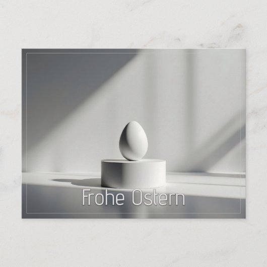 Minimalistisches Osterei auf modernem Podest ポストカード (正面)