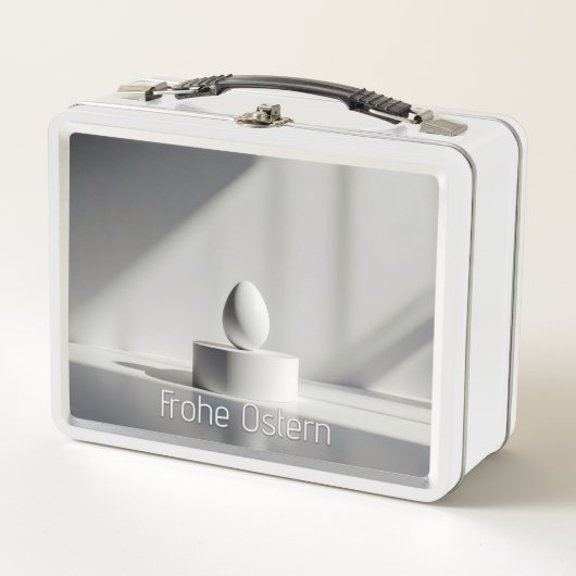 Minimalistisches Osterei auf modernem Podest メタルランチボックス (正面)