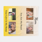 MinimalistKeepsake - Mom, You are My Heart フリースブランケット (正面(横))