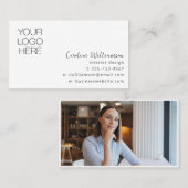 MinimalistLogo Photo Interior Designer Creative 名刺 (正面/裏面)