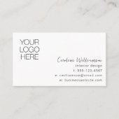 MinimalistLogo Photo Interior Designer Creative 名刺 (正面)