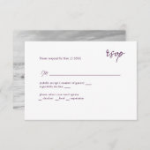 MInimallyPurpleスクリプトRSVP 出欠カード (正面/裏面)