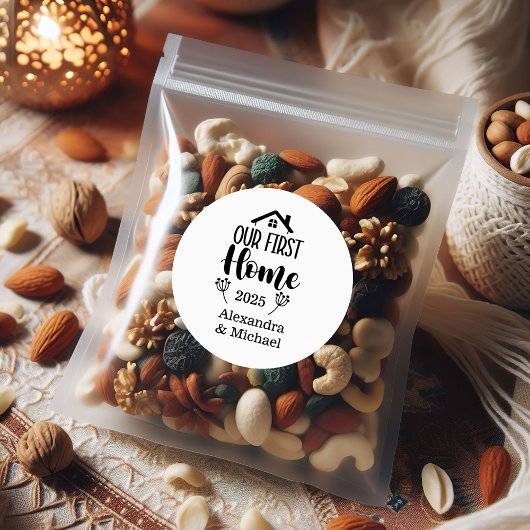 Minimialist Christmas Our First Home ラウンドシール