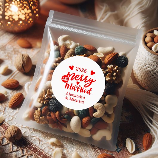 Minimialist Merry and Married  ラウンドシール