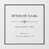 Minimlist Business Salon Name Black Frame ウィンドウサイン (シート)