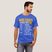 Mining Engineer Hourly Rate Funny Mining Engineeri Tシャツ (正面フル)
