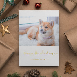 Mininimalist Happy Howlidays Dogの写真 箔シーズンカード