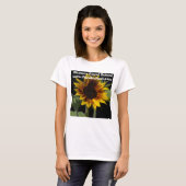 Minisunflowerlargereversed2、Rittnersの花柄Sc… Tシャツ (正面フル)