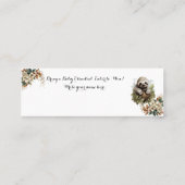 Minitarjeta De Visita Sloth & Blossoms Customizabl スキニー名刺 (裏面)
