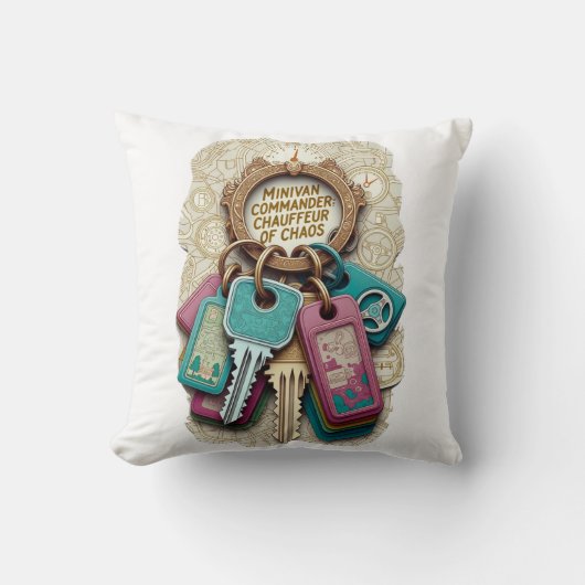 Minivan Commander T Shirt, Chauffeur of Chaos Mug クッション (正面)