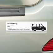 "Minivanning"のミニバンのバンパーステッカー バンパーステッカー (車上)
