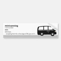 "Minivanning"のミニバンのバンパーステッカー