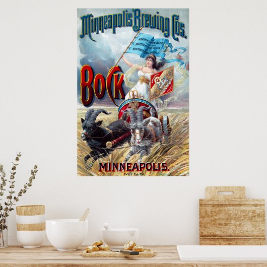 Minneapolis Brewing Cos. Bock Beer ポスター (キッチン)