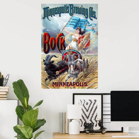 Minneapolis Brewing Cos. Bock Beer ポスター (ホームオフィス)