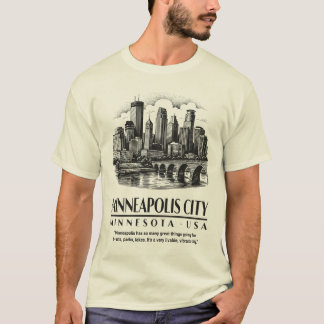 Minneapolis City Minnesota USA Tシャツ
