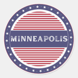 Minneapolis City Pride Emblem – American Identity ラウンドシール