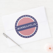 Minneapolis City Pride Emblem – American Identity ラウンドシール (封筒)