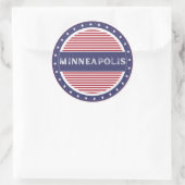Minneapolis City Pride Emblem – American Identity ラウンドシール (バッグ)