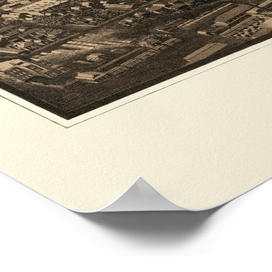 Minneapolis, MN Panoramic Map - 1885 ポスター (角)