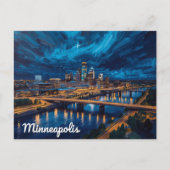 Minneapolis Riverfront City Art ポストカード (正面)